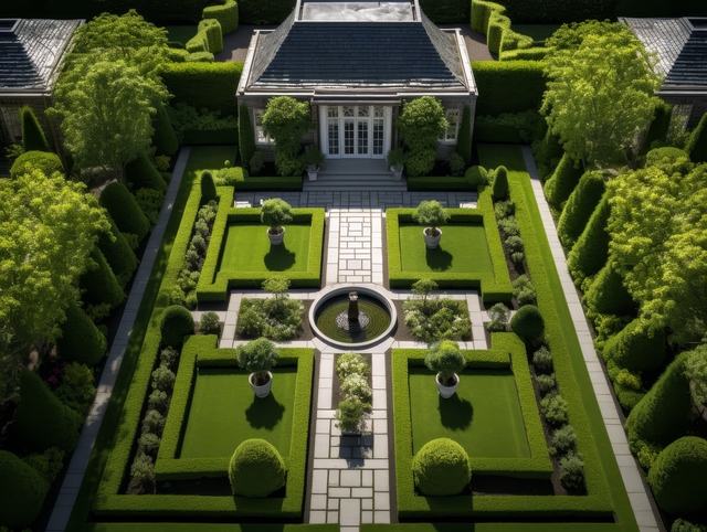 Greenhouse with plants