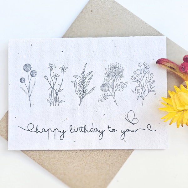Plantable Birthday Card Floral